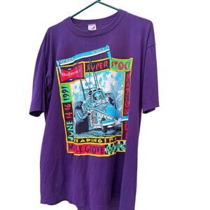 Vintage 1991 Maple Grove speedway single stitch tshirt- size XL